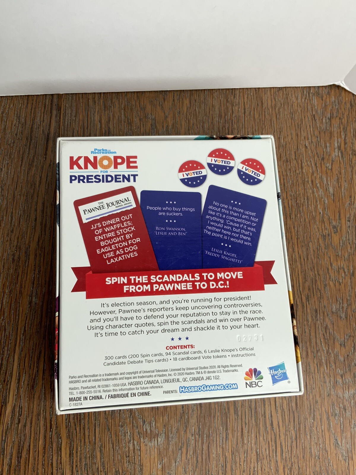 Parks and Recreation Knope For President Party Card Game New