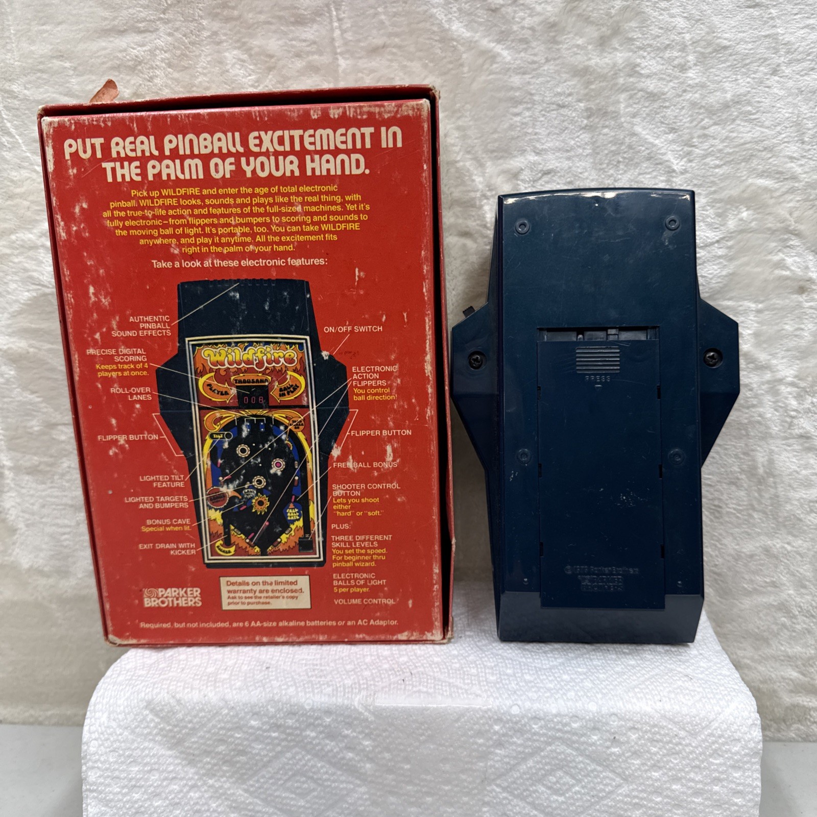 Vintage 1979 Wildfire Electronic Pinball Game Parker Brothers w/ Box Tested