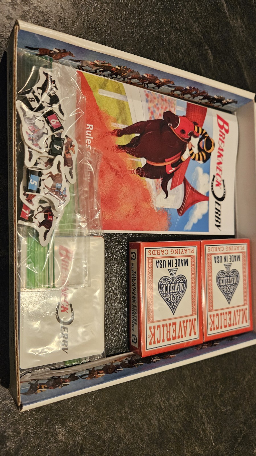 Breakneck Derby Pizza Box Edition – Poker Meets Horse Racing Board Game