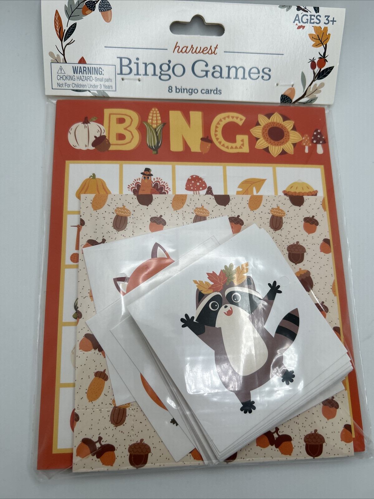 Harvest Bingo Game Thanksgiving Party Activity School Daycare Class Pack Of 8