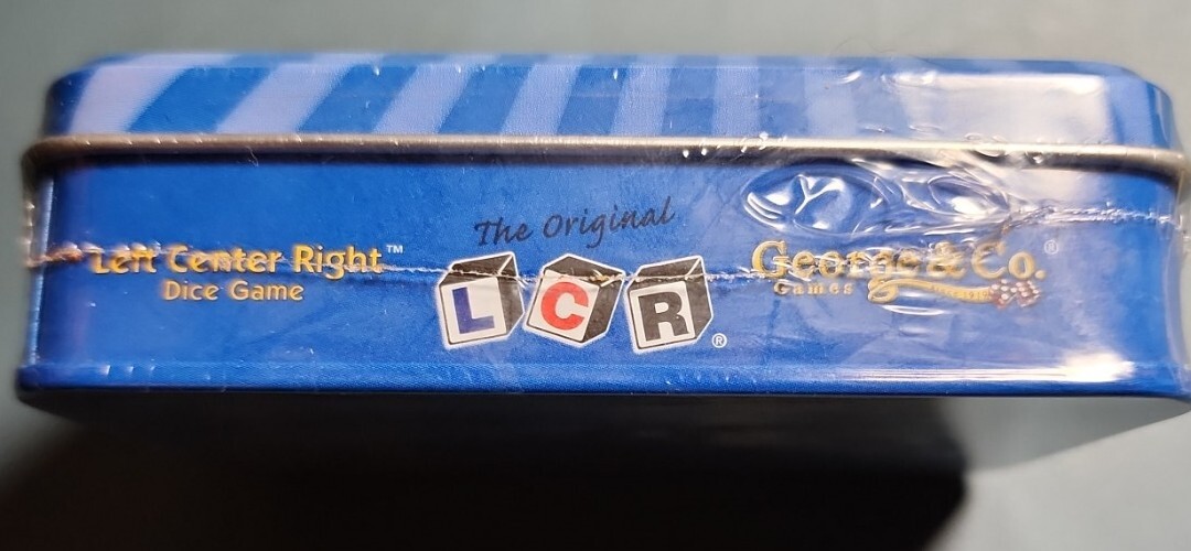 LCR® Left Center Right™ Dice Game – Blue Tin NEW SEALED