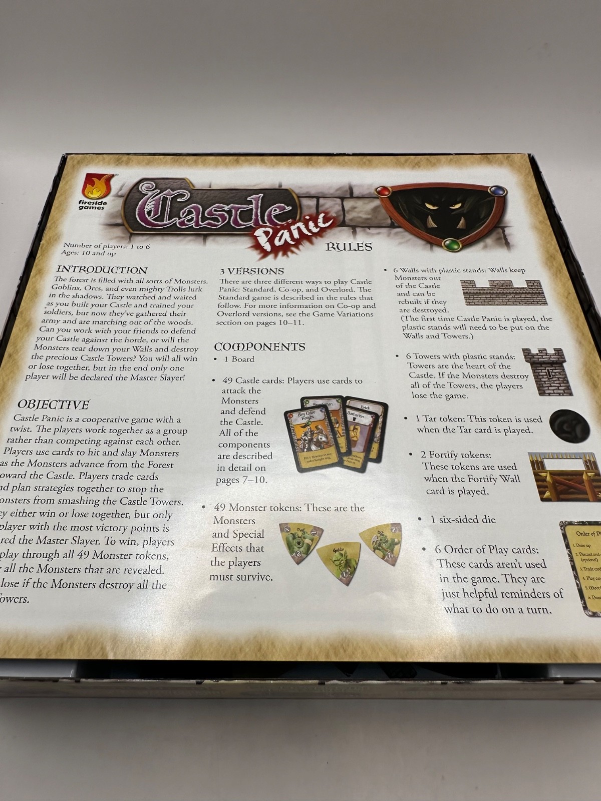 Castle Panic A Cooperative Tower Defense Game Fireside Games COMPLETE 10+ 1-6 P