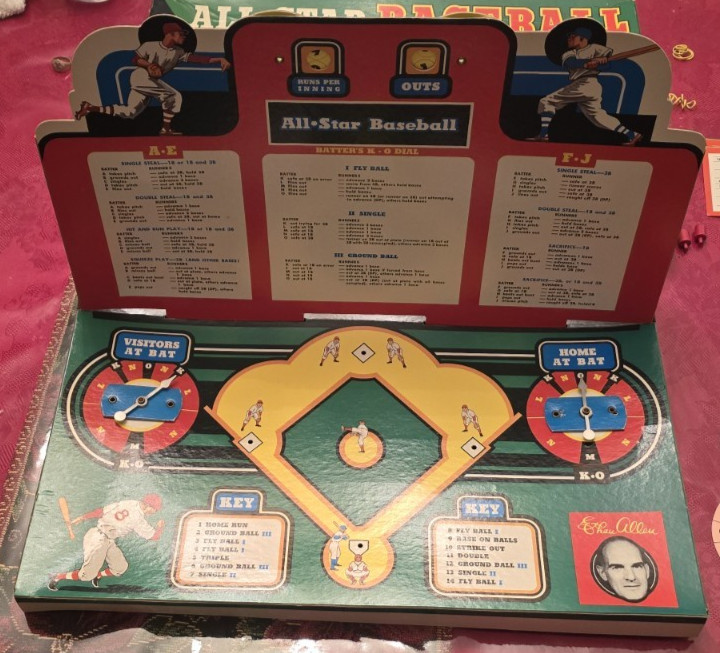 GAME SET 1962 Cadaco All-Star Baseball Game Play Ball Major League Stars VG COND