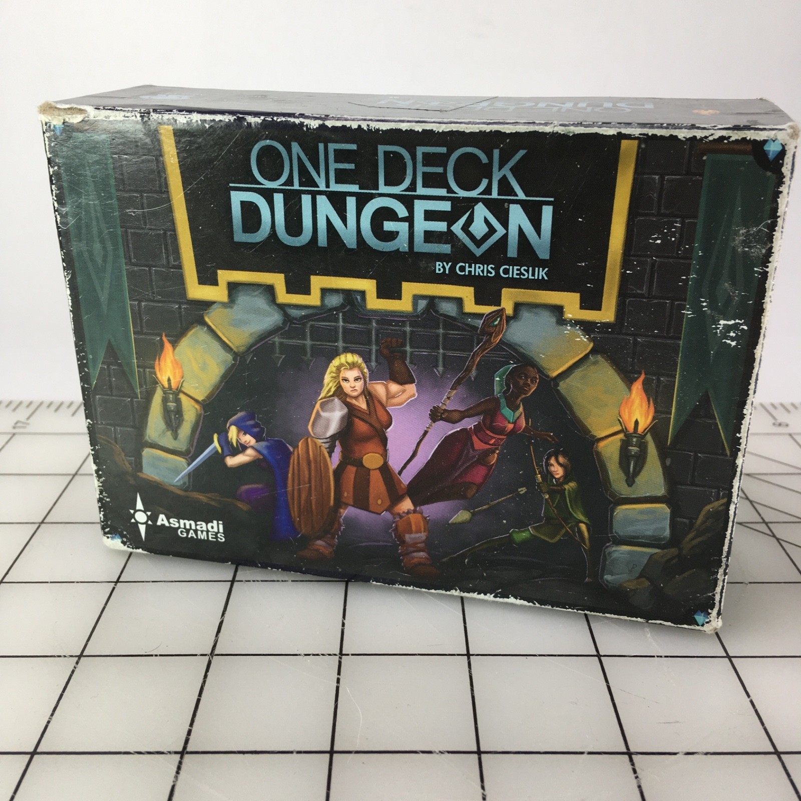 One Deck Dungeon Cooperative Dice Game for 1-2 Players Adventure BOX HAS WEAR