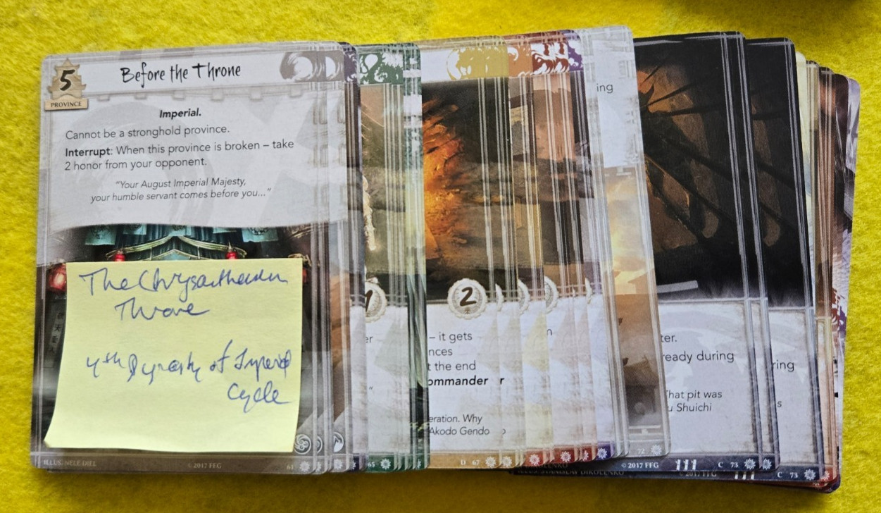 Legend of the Five Rings LCG Imperial Cycle Full Set. SHIPS FREE!!!