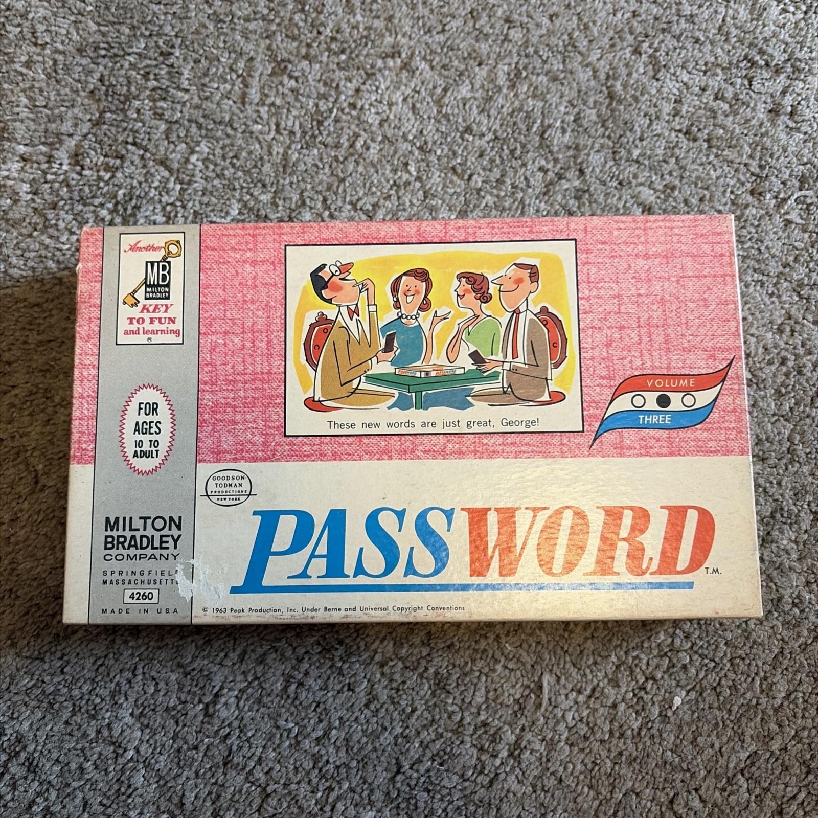 PASSWORD Game 1963 Edition Milton Bradley #4260