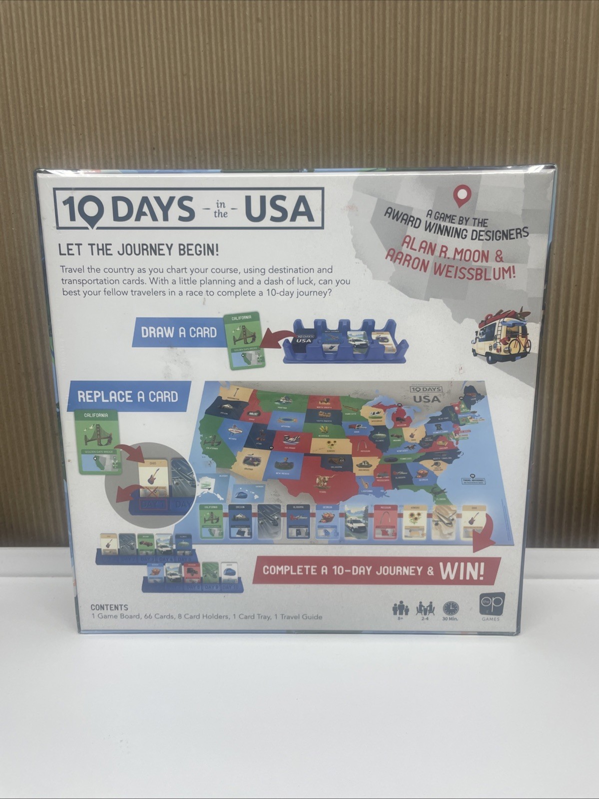 10 Days in the USA Board Game The OP Games Family Adult & Kids New Sealed