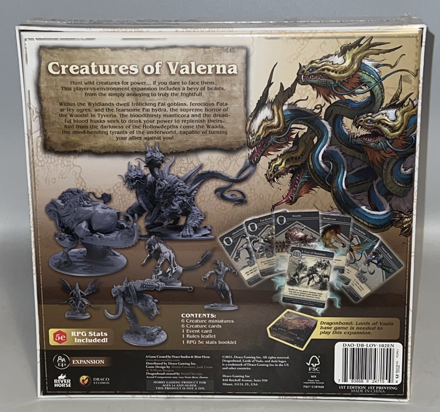 Draco Studios Dragonbond – Lords of Vaala With 3 Expansion – New/Sealed
