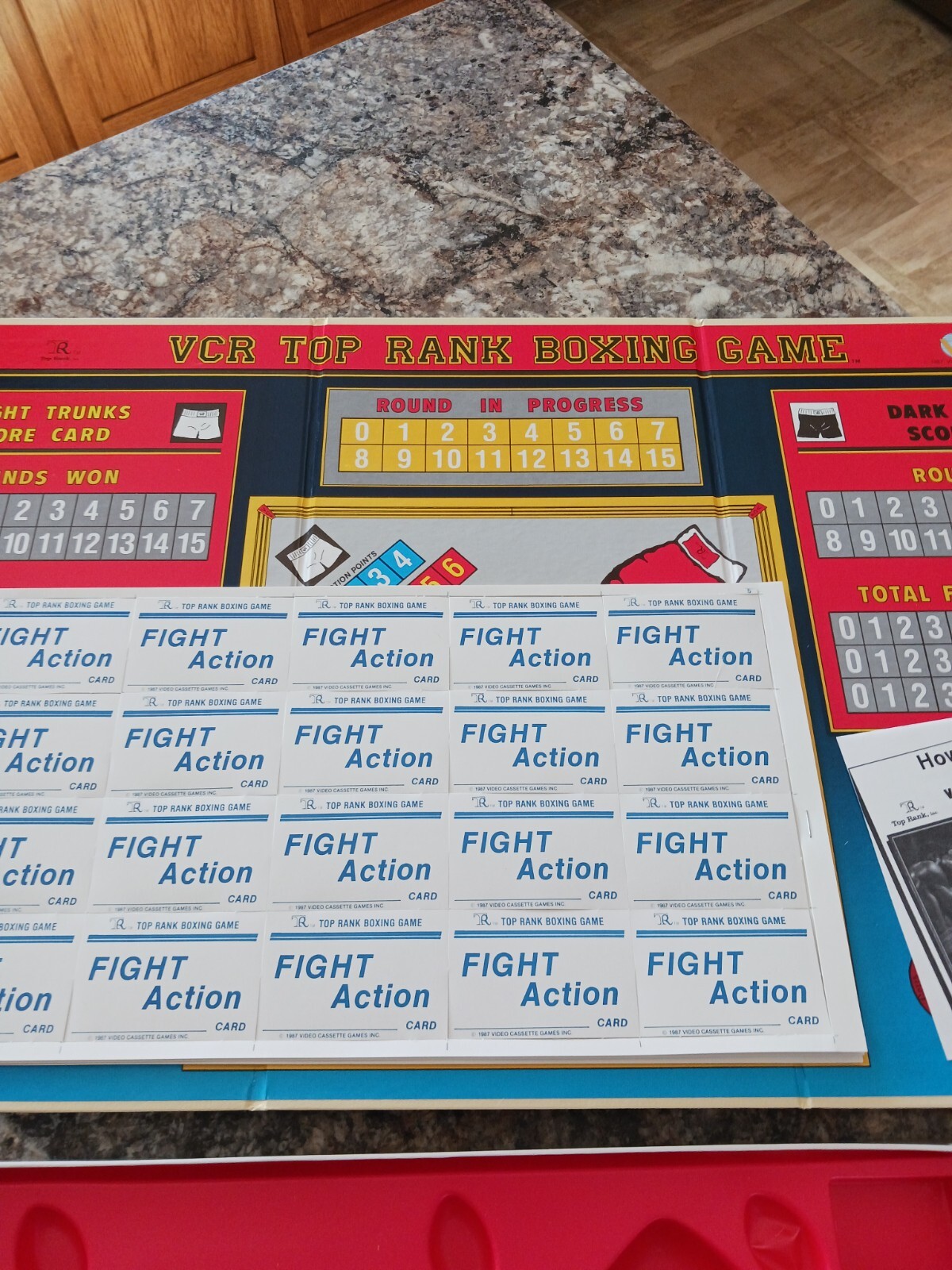 Video Cassette Games Boardgame VCR Top Rank Boxing Open But Unpunched.