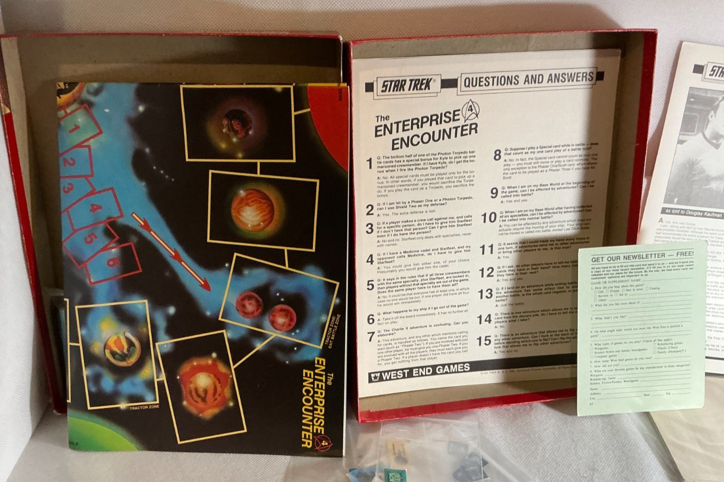 Star Trek The Enterprise Encounter Board Game 1985 West End Games Complete