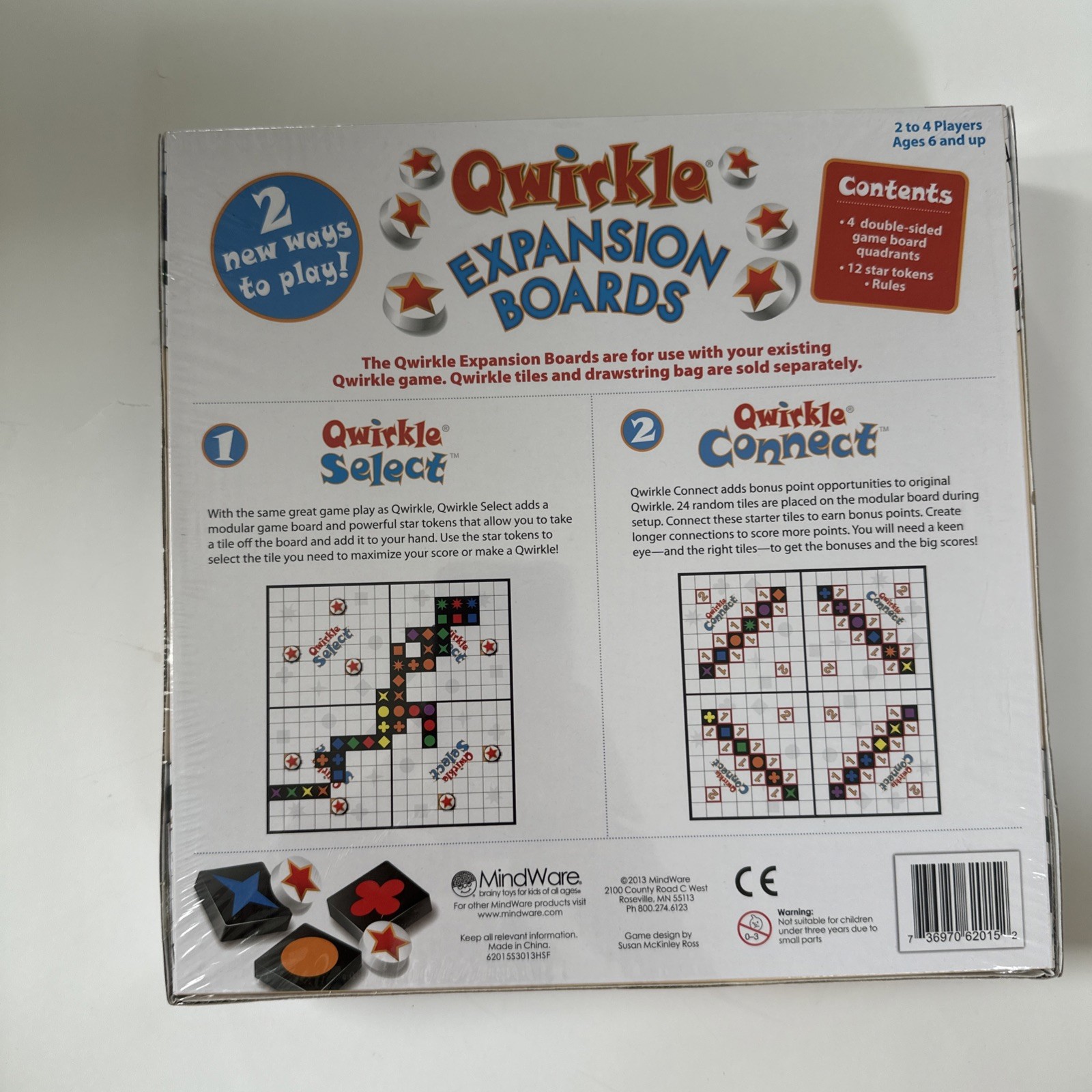 New Qwirkle Expansion Boards Game MindWare 2013