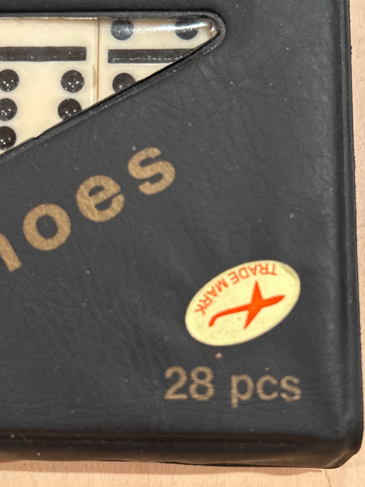 Vintage Double Six DOMINOES Game 28 PCs Aeroplane Trade Mark Original Case