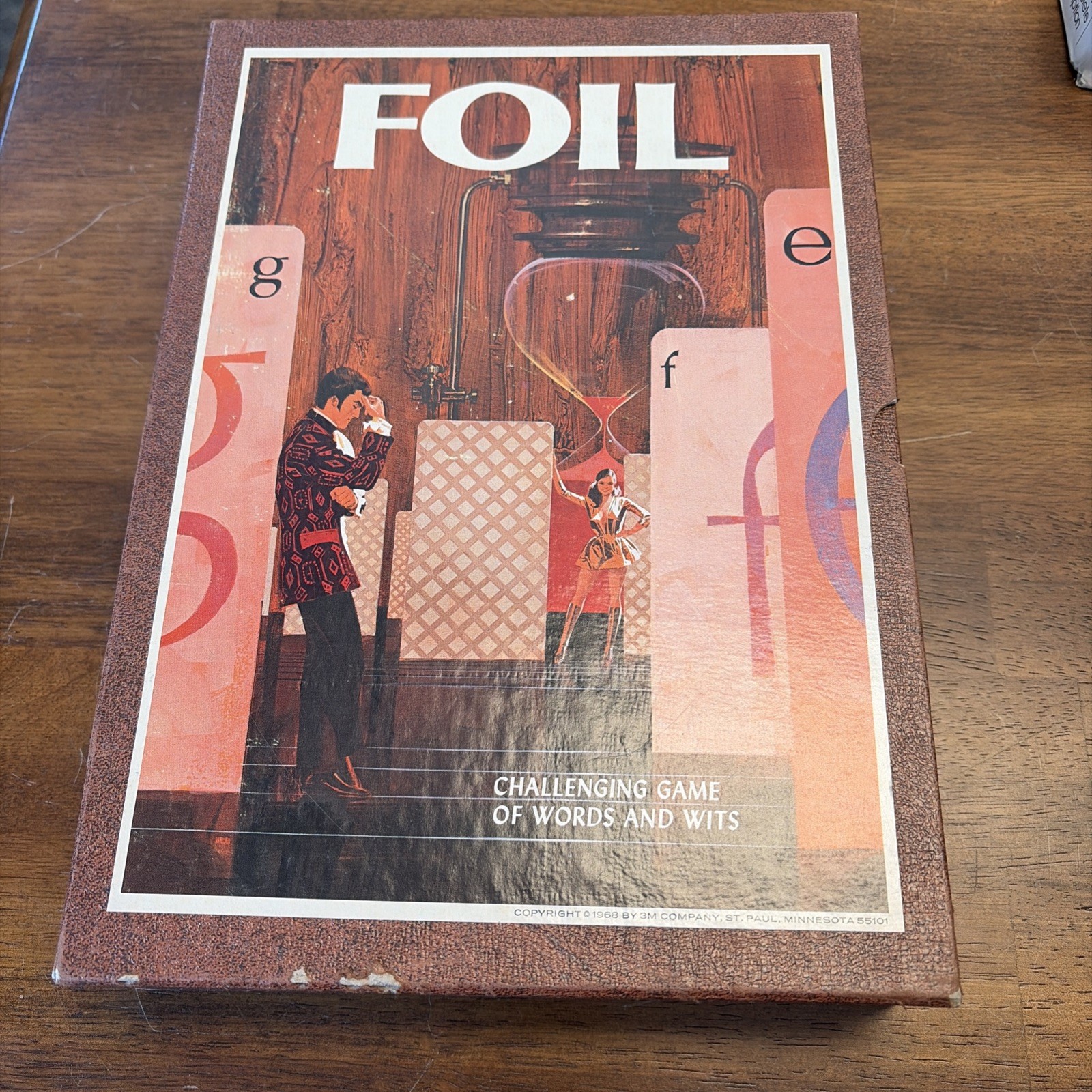 Vintage 1969 FOIL 3M Bookshelf Challenging Game of Words & Wits Complete