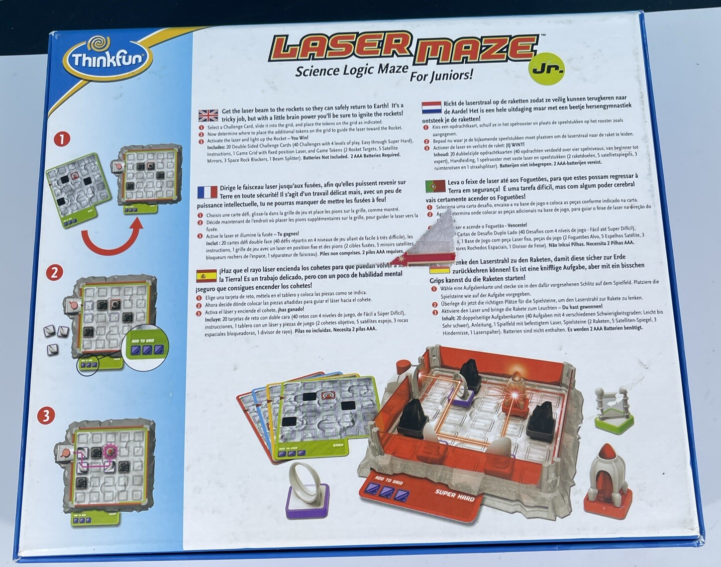 ThinkFun Laser Maze Jr Science Logic Maze Game Complete GREAT SHAPE!