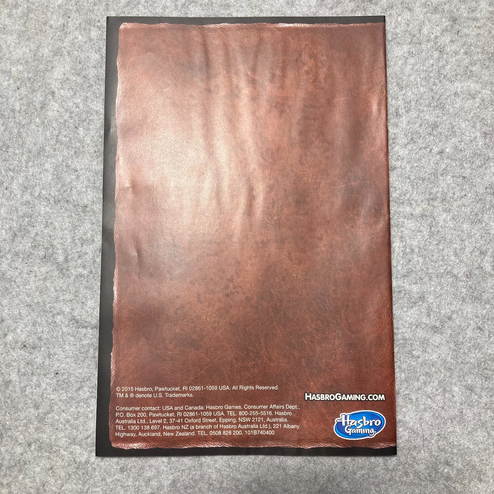 Risk Board Game by Hasbro 2015 Parts Replacement Instruction Manual Only