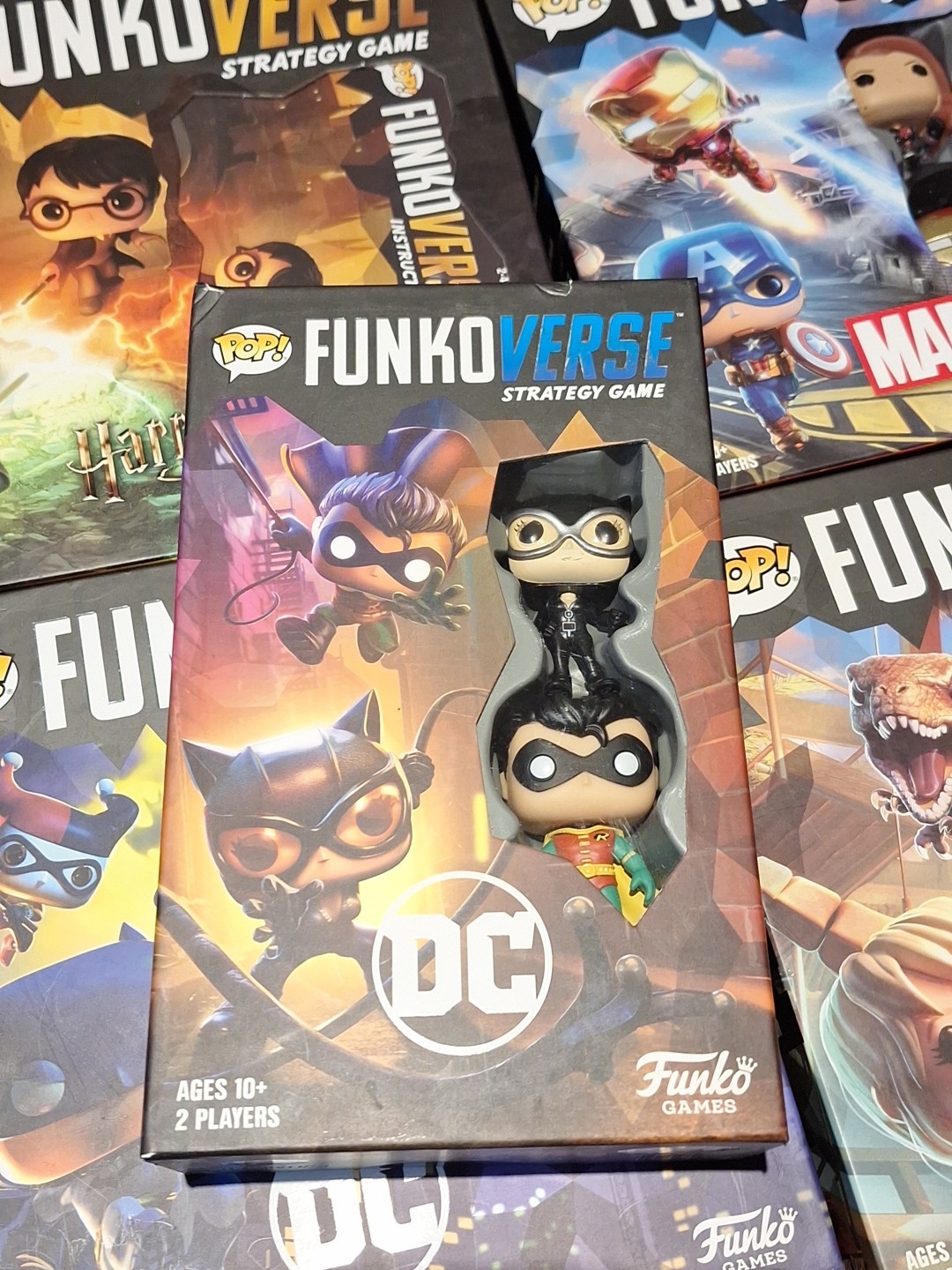 Funko Funkoverse Strategy Game Lot Harry Potter Jurassic Park DC Marvel