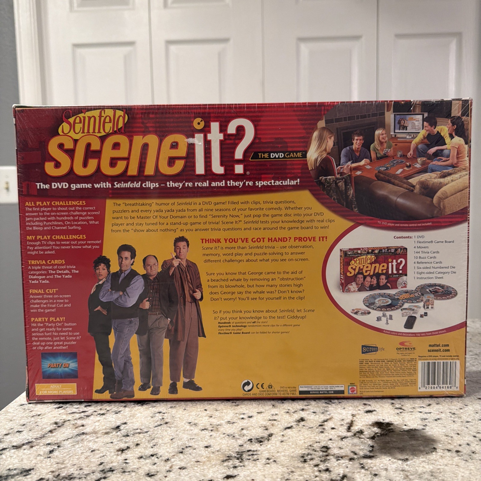 NEW SEALED Seinfeld Scene It The Interactive Trivia DVD Board Game Mattel Family