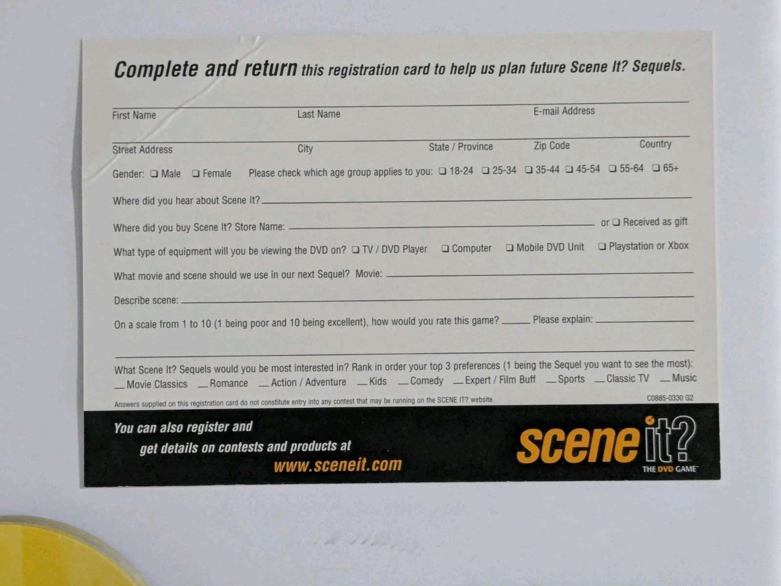 Scene It? The dvd game – 100% Complete – FREE SHIPPING – Very Good Condition