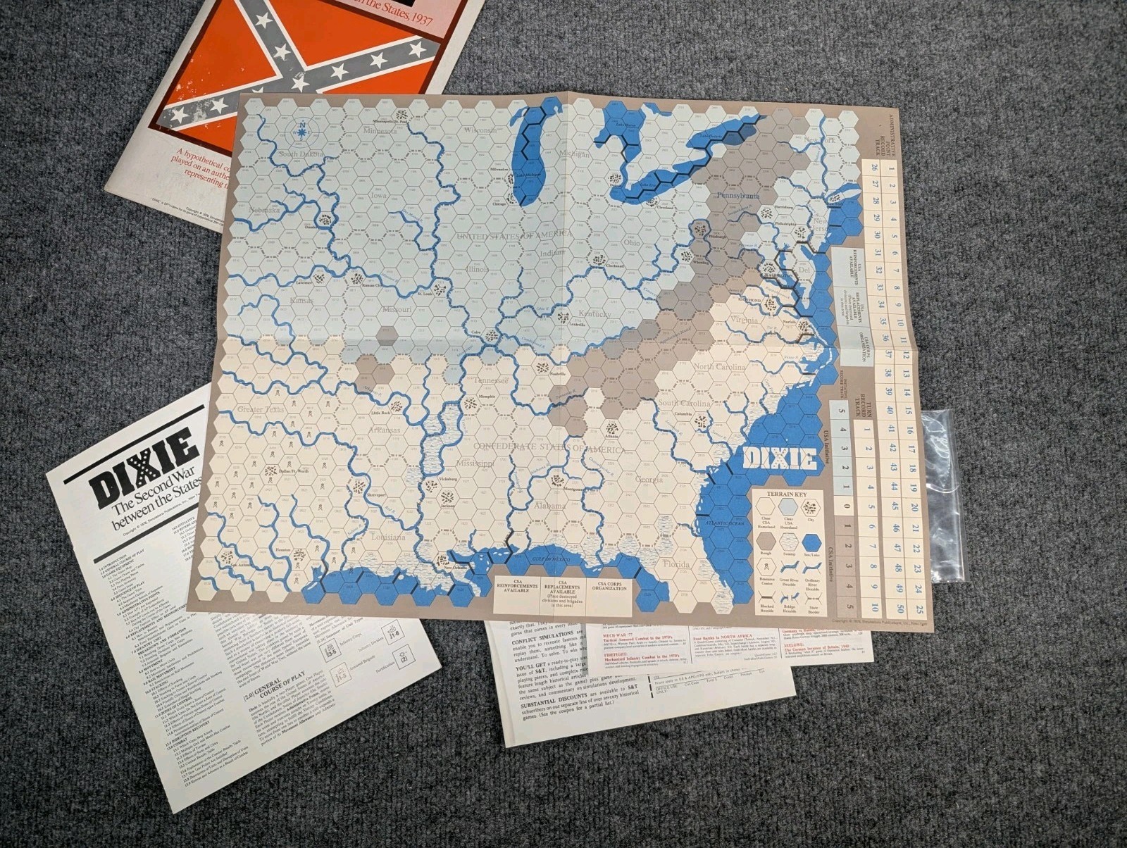 SPI-Strategy & Tactics-Dixie:the Second War Between the States 1937-Folio Series