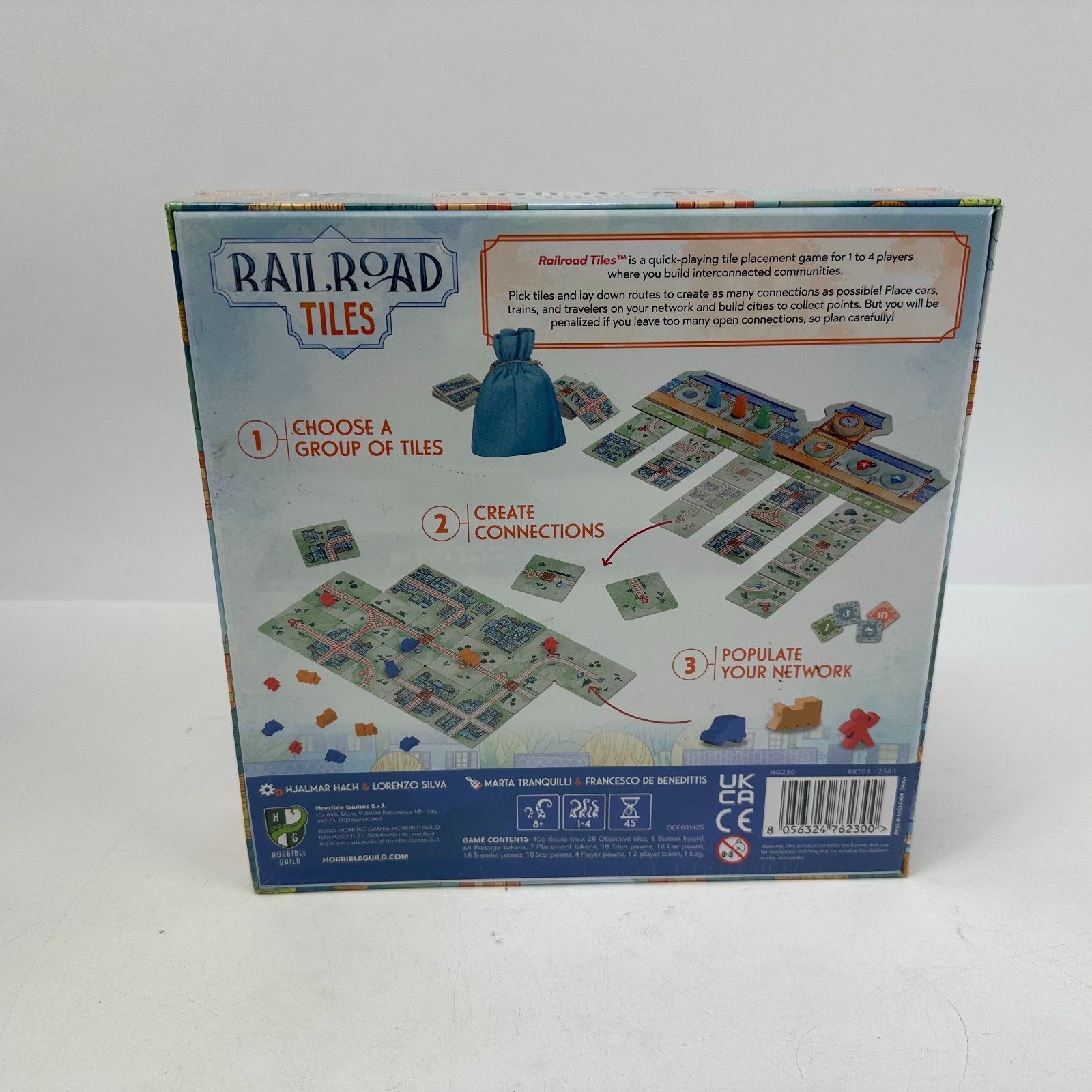 New Factory Sealed Railroad Tiles Board Game 2025 Horrible Guild 1-4 Players