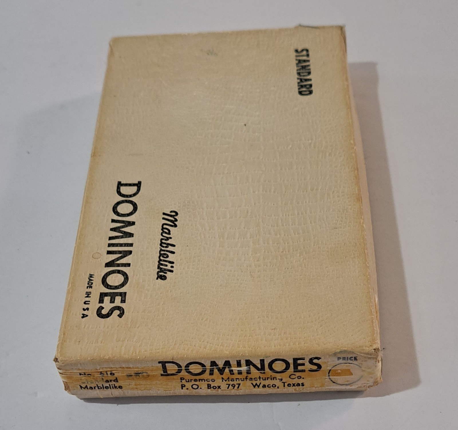 Vintage Puremco Dominoes Standard Marblelike Full Set RED Waco Texas No 616 USA