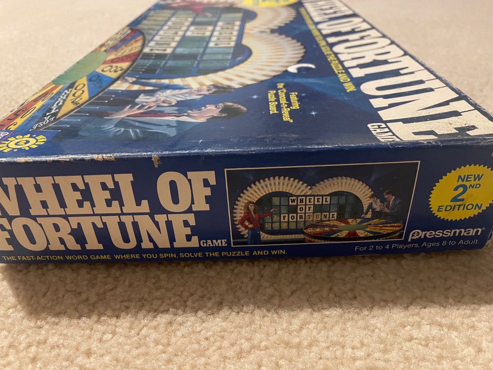 Vintage Wheel of Fortune Board Game Pressman 1980s 2nd Edition Free Shipping