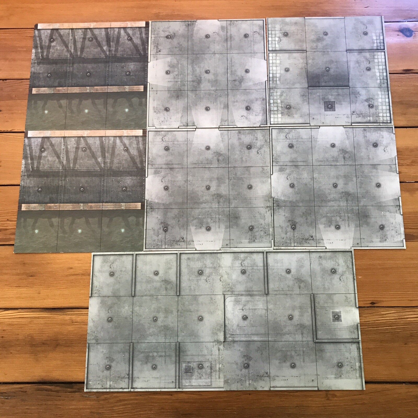 Set Lot 8 Dust Tactics 11” Metal Concrete Landing Strip Games Boards