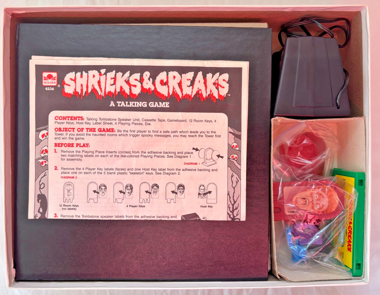 Vintage Shrieks & Creaks Board Game | Golden | 1988 | 100% Complete | Used