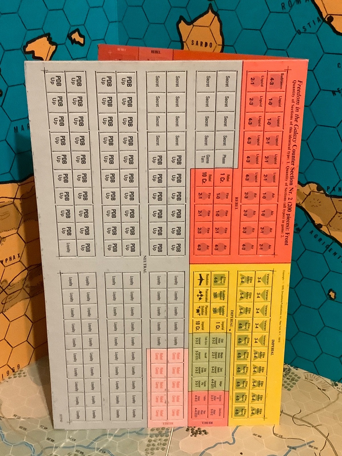 Freedom in the GALAXY PINK MAP Edition Unpunched SPI 1979