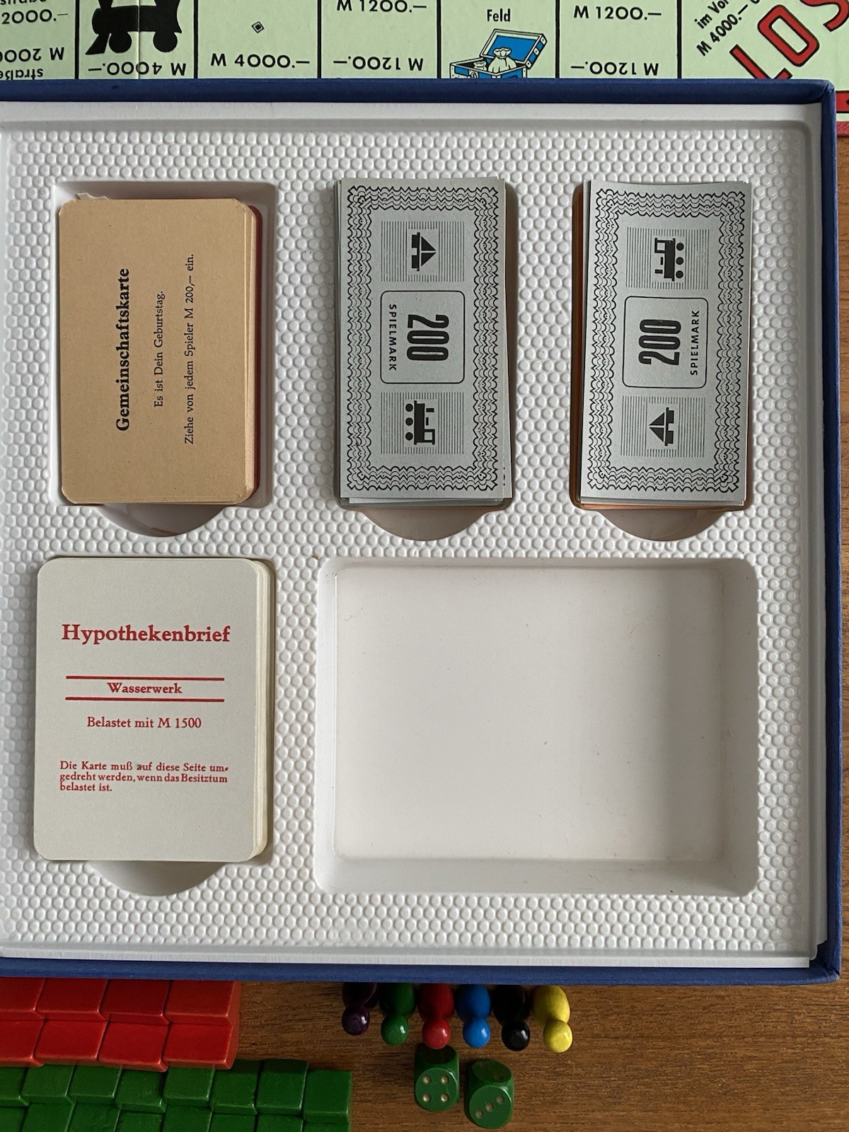 Monopoly Rare German Import 1961 Complete Wood Pcs Spiele Schmidt Excellent
