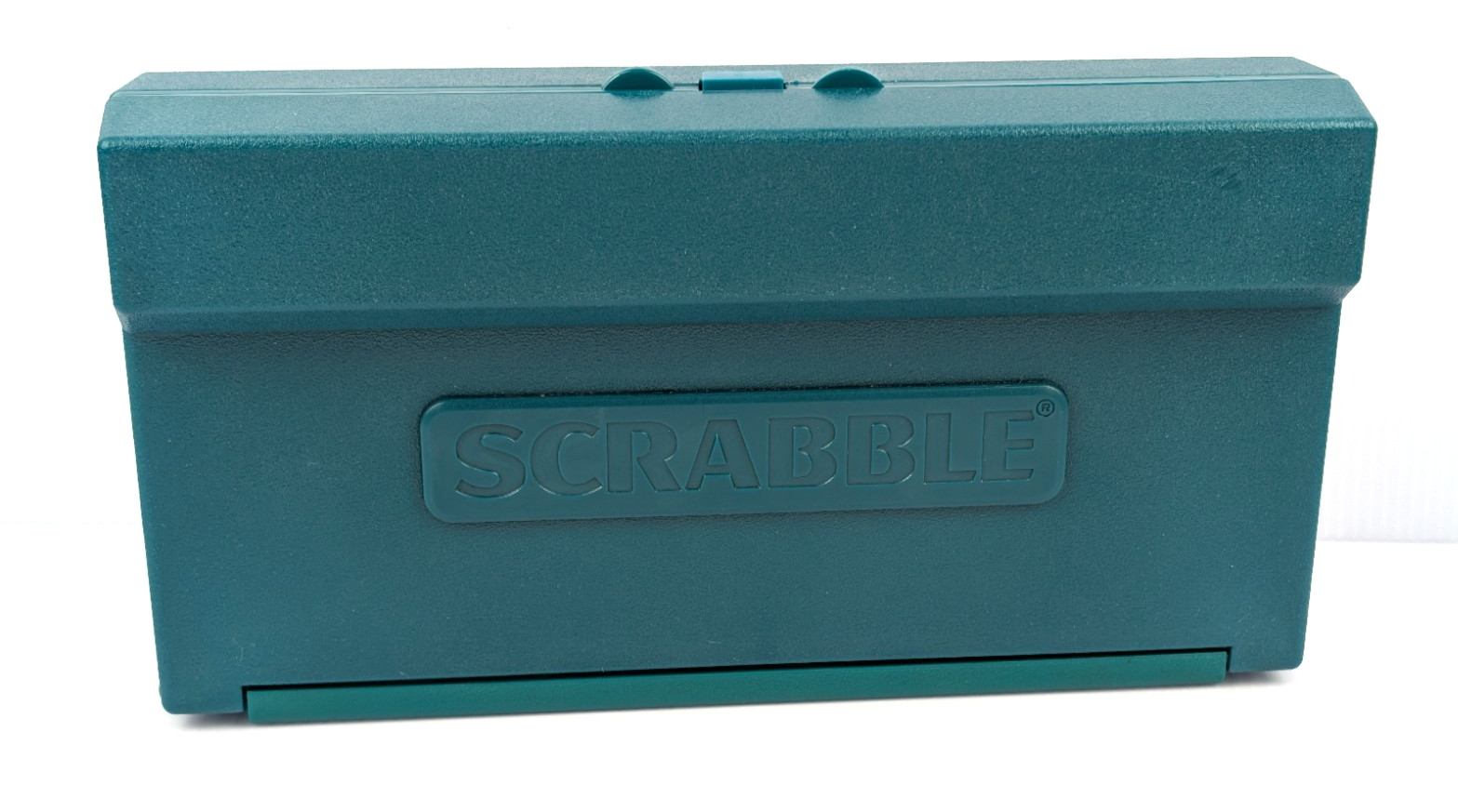 Vintage Scrabble Board Game Travel Hard Case Green 100% COMPLETE