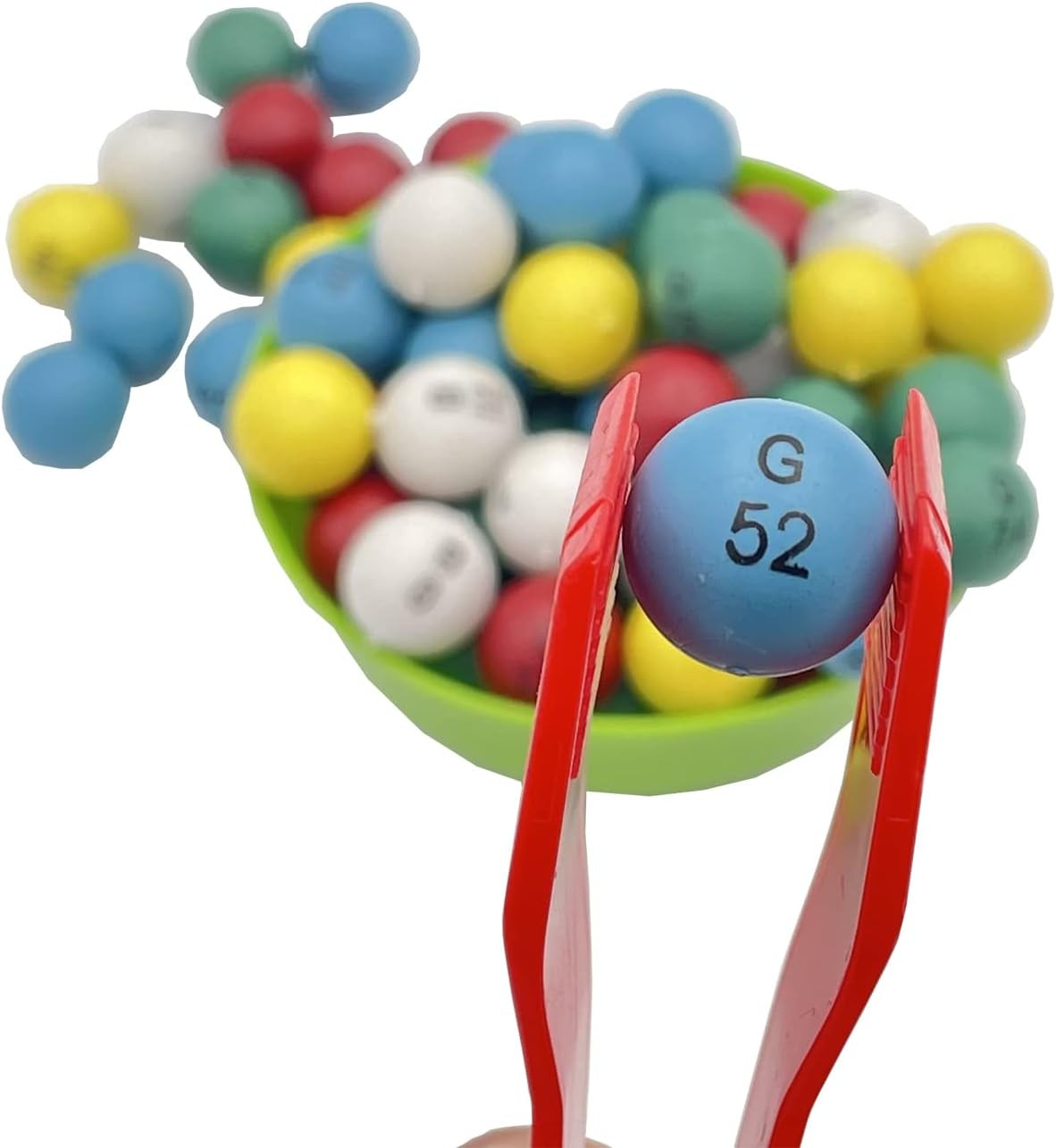 Plastic Bingo Balls 3/5 Inch Multicolored,75 Count, Perfect for Bingo Nights, Ra