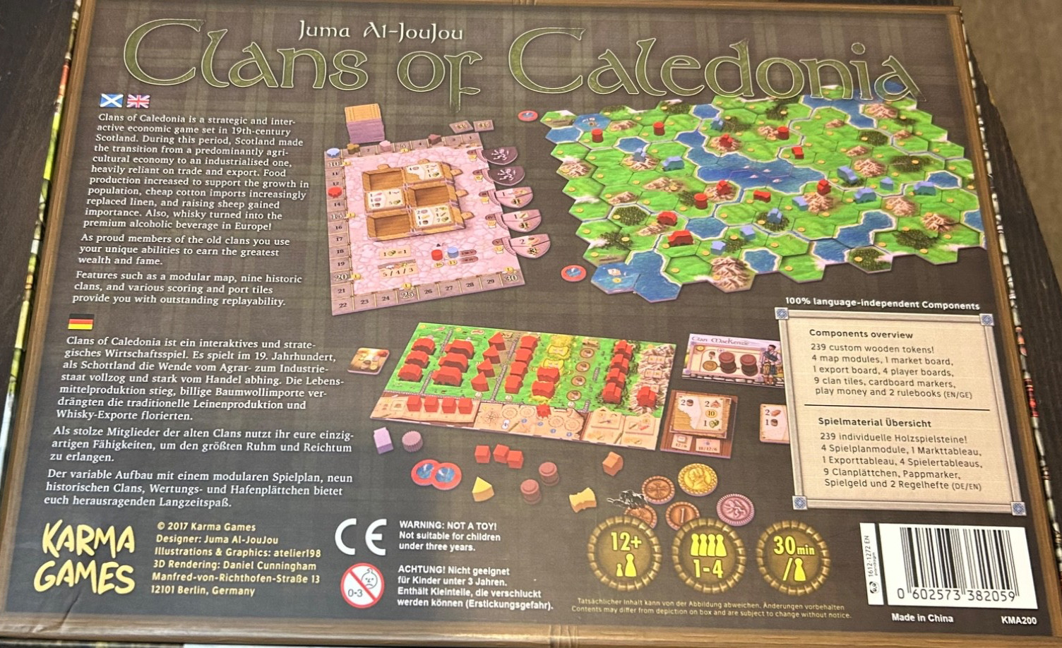 Clans of Caledonia – Karma Games – Premium Kickstarter Edition w/ Sleeve & Coins