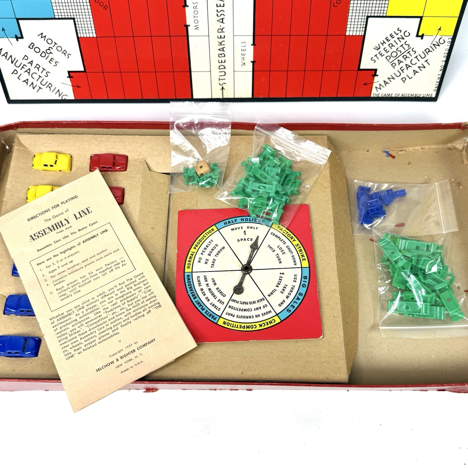The Game of Assembly Line – Selchow & Righter Co. Board Game No. 61 USA 1953