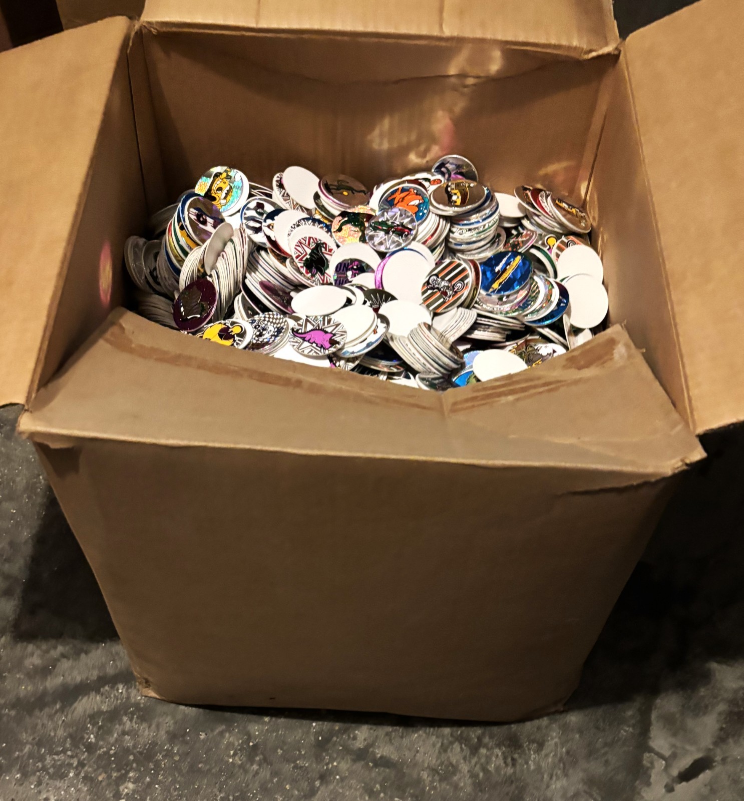 145 POGS MILK CAPS COFFIN CONTAINER FOIL CARS ANIMALS Random Lot VINTAGE 90s