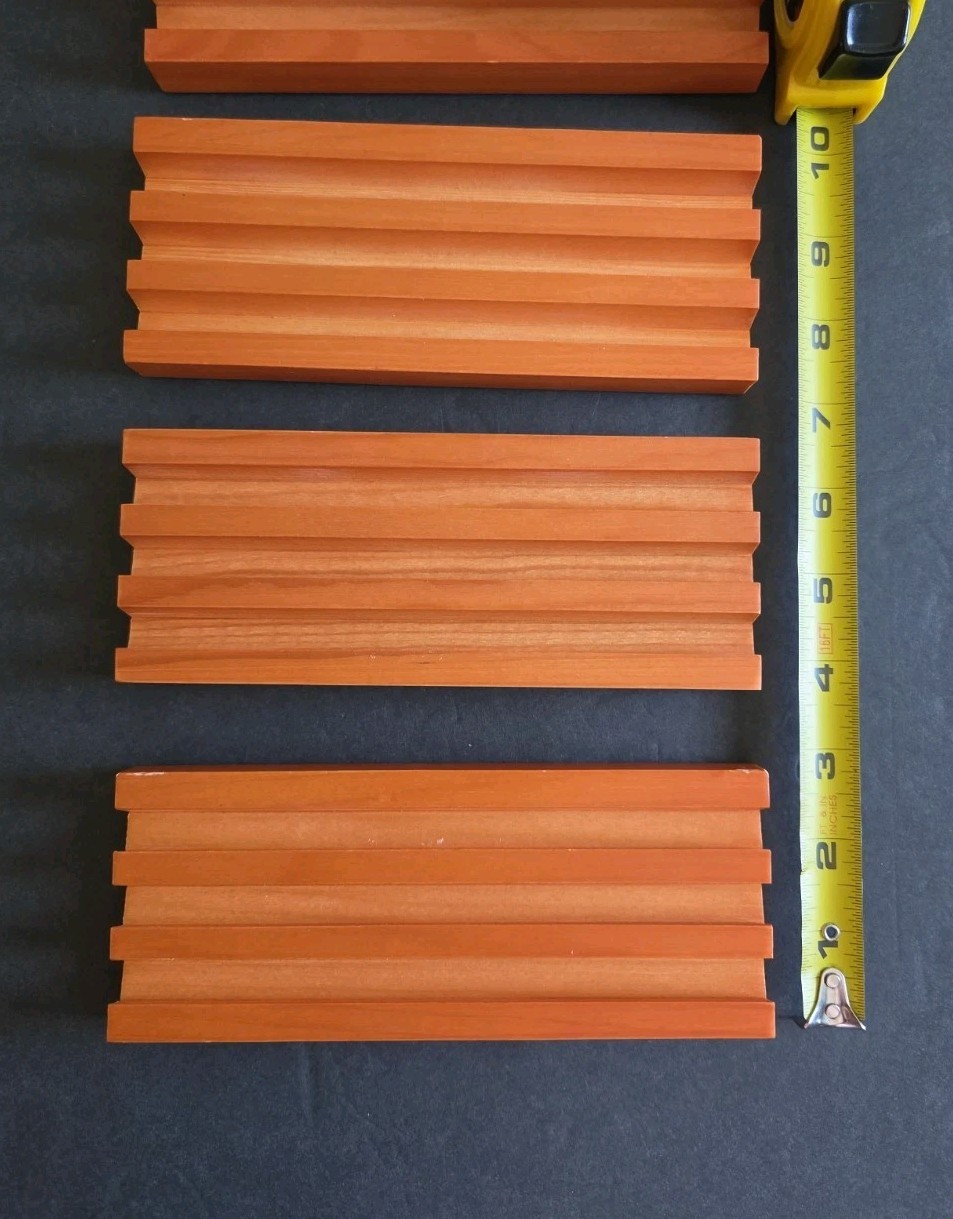 Wooden Domino Trays – Set of 4 Wood Domino Racks – Used