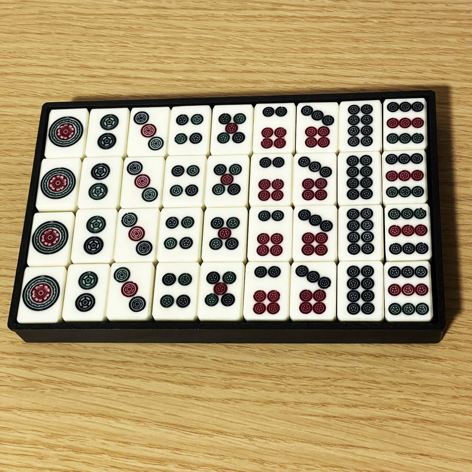 Vintage Mizuno Maruichi Bamboo Backed Mahjong Tile Set Japanese Riichi Mahjong