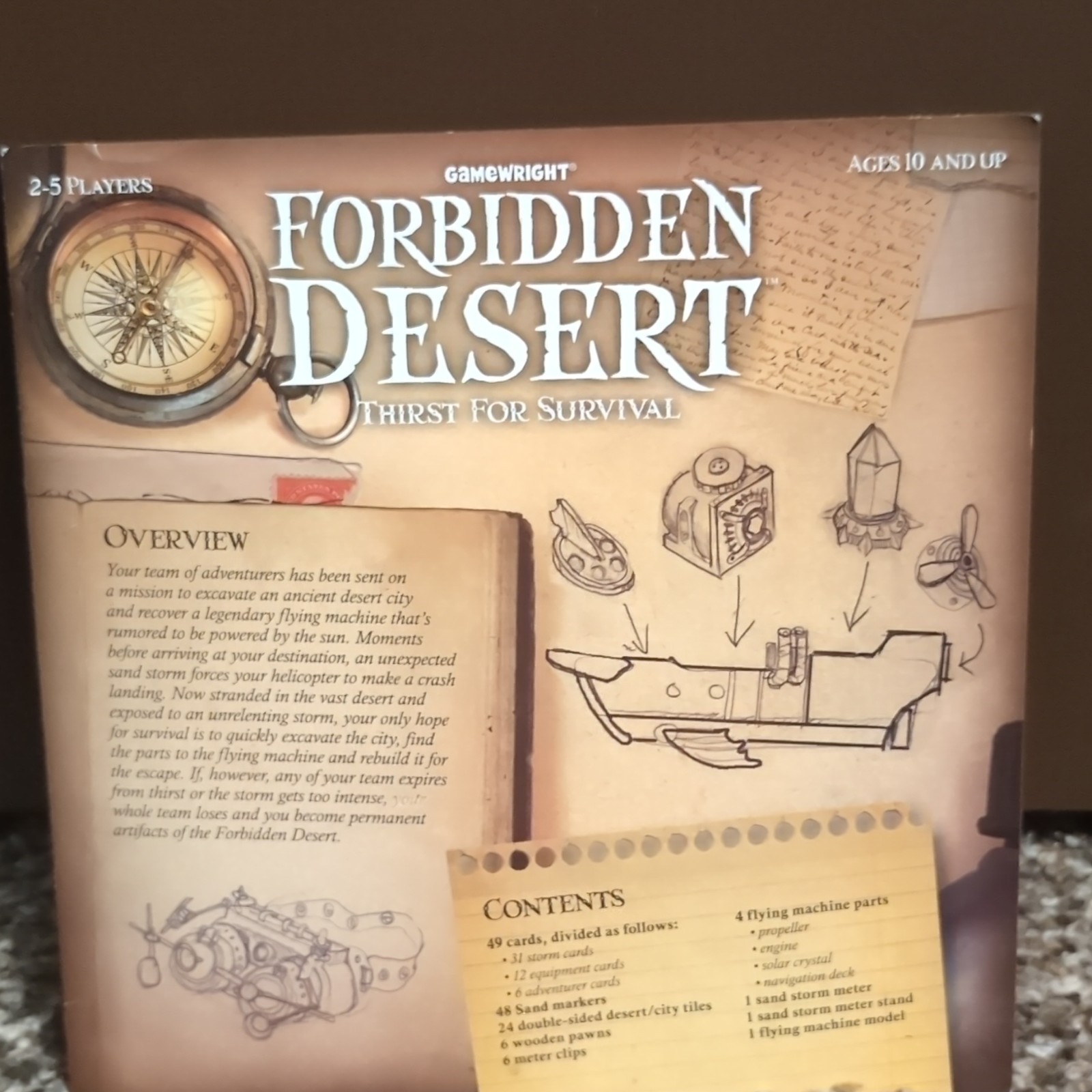 Gamewright Forbidden Desert: Thirst for Survival Board Game, 2-5 Players, 10+