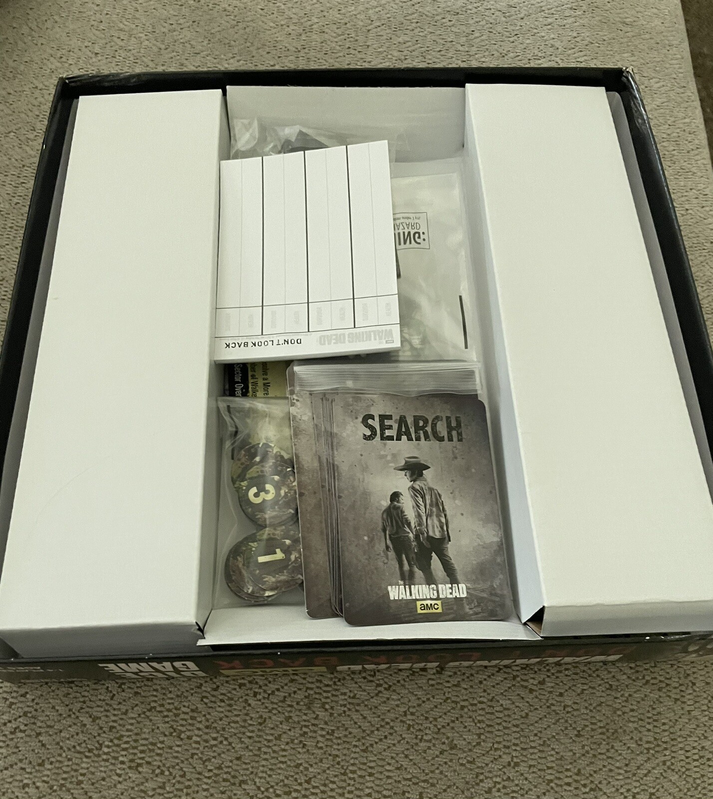 THE WALKING DEAD: Don’t Look Back Dice Board Game 2014 Cryptozoic 100% Complete