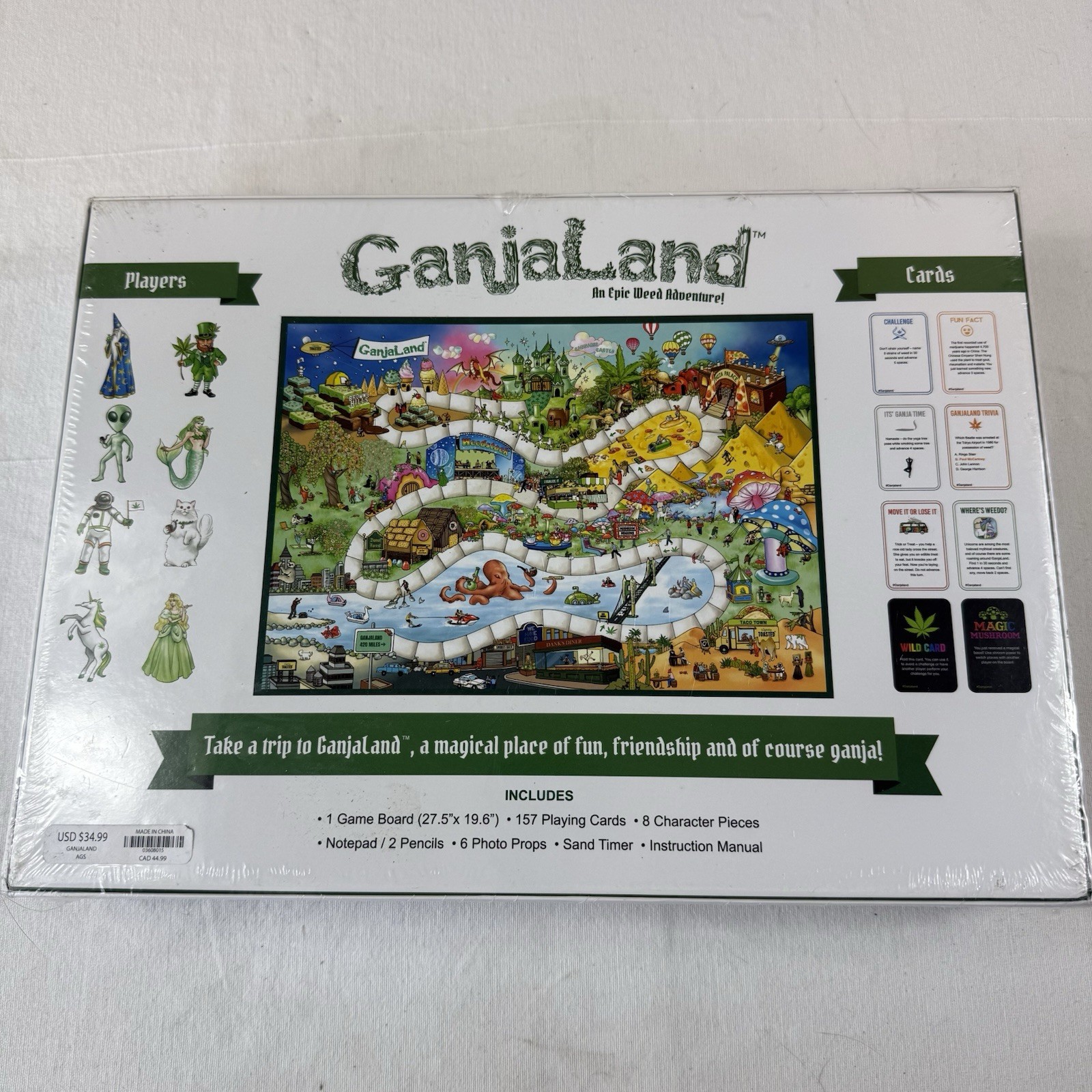 Ganjaland Board Game An Epic Weed Adventure for Adults BRAND NEW SEALED