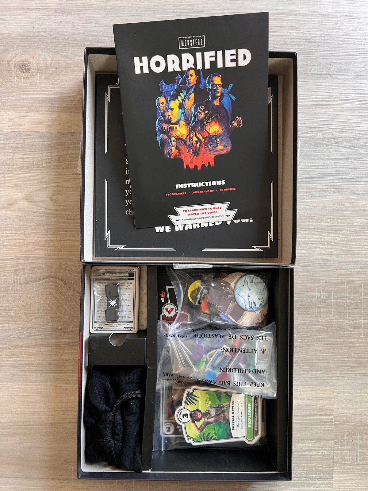 Horrified Universal Monsters Board Game Ravensburger COMPLETE Horror Movie Theme