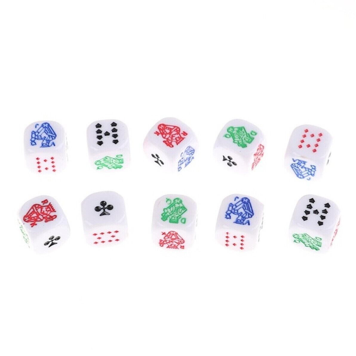 10 Pack Poker Dice No Cup Liar’s Casino Bar Drinking Tab Game SHIPS FROM USA