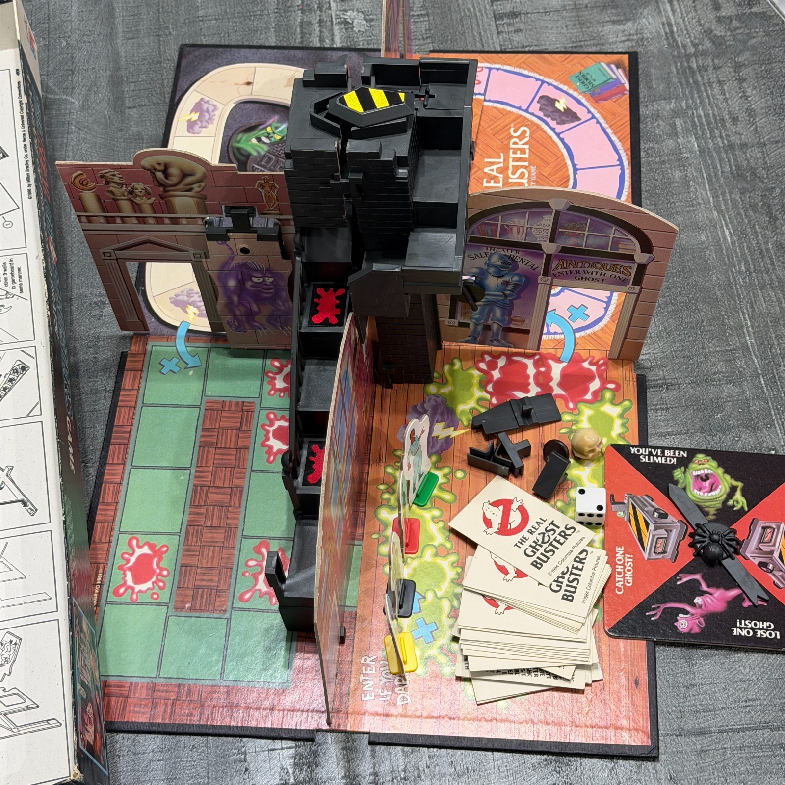 The Real Ghostbusters Game 1986 by Milton Bradley 3D Board Game – Complete