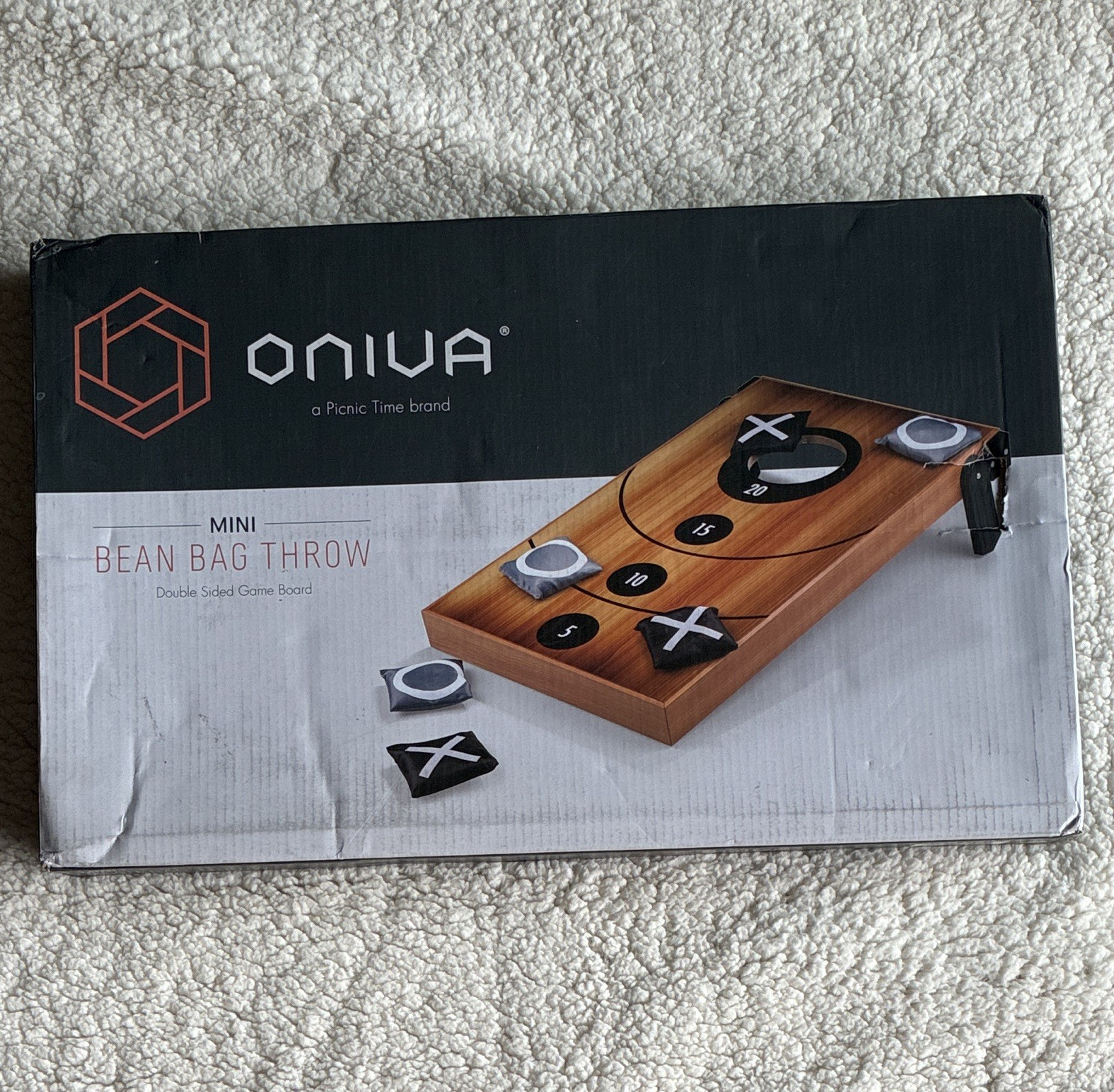ONIVA Mini Bean Bag Throw Bean Bag Toss Complete Game Double-Sided Board 8+