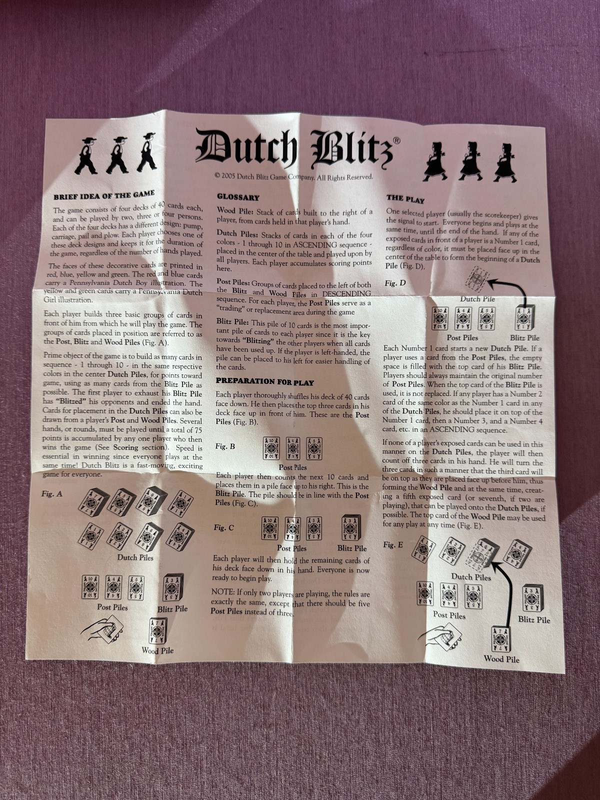 Dutch Blitz Original Card Game set for up to 4 Players Family Party Fun