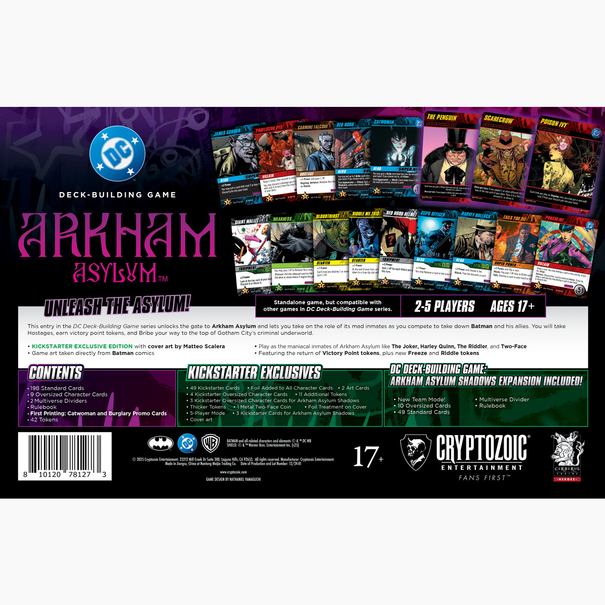 DC Deck-Building Game: Arkham Asylum (KICKSTARTER: Cover B – Matteo Scalera)
