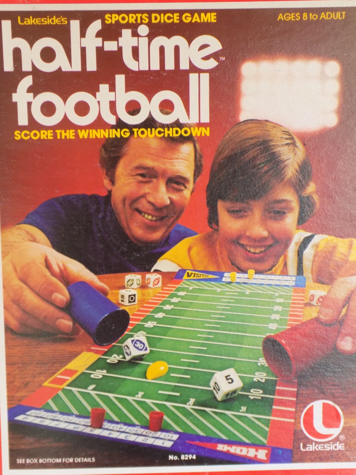 Lakeside’s HALF TIME FOOTBALL Sports Dice Game Vintage 1979
