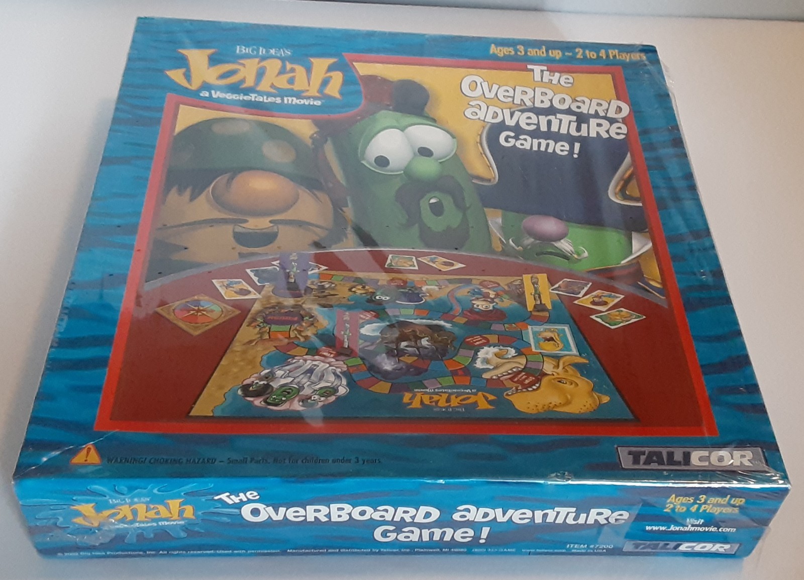 Veggietales Jonah Movie The Overboard Adventure Board Game 2002 Talicor 7200 New