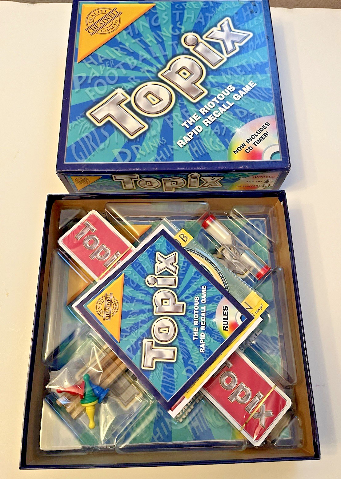 Topix: The Rapid Recall Board Game By Cheatwell Games UK Contents Factory Sealed