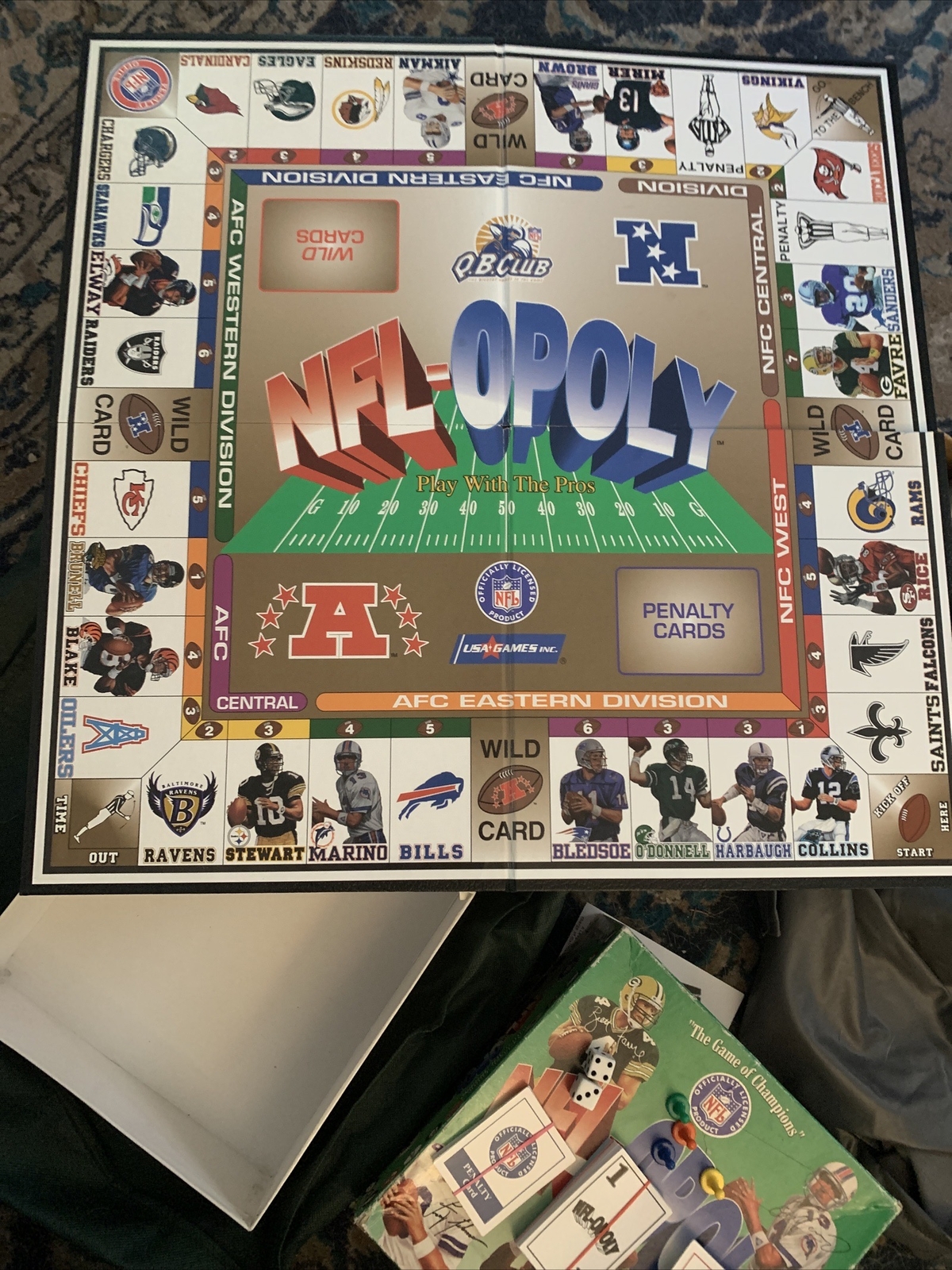 VTG NFL-OPOLY Officially Licensed NFL Board Game Two Player Prices Missing